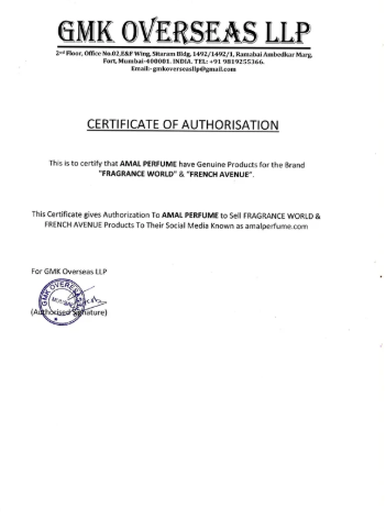 Certificate of Authenticity